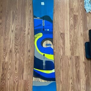 Burton Custom Blue and Yellow Snowboard